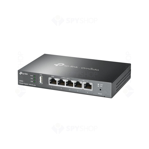 Router Gigabit TP-Link Omada ER605, VPN, 10/100/1000Mbps, 3 porturi LAN/WAN, 1 port LAN, 1 port WAN, 940Mbps