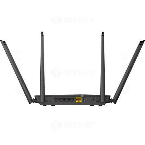 Router wireless Gigabit Dual Band D-Link AC1200 DIR-825/EE, 5 porturi, 2.4/5.0 GHz, MU-MIMO, 1200 Mbps