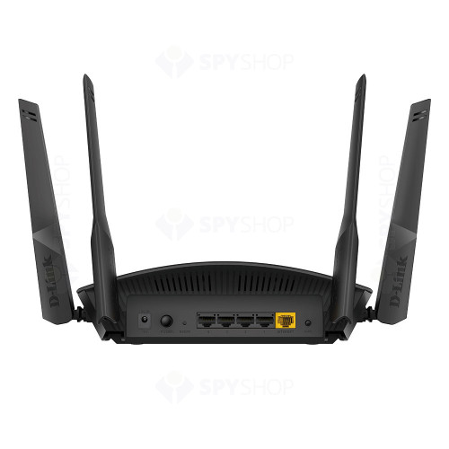 Router wireless Gigabit Dual Band D-Link EXO AX1800 DIR-X1860, 5 porturi, 2.4/5.0 GHz, MU-MIMO, 1800 Mbps