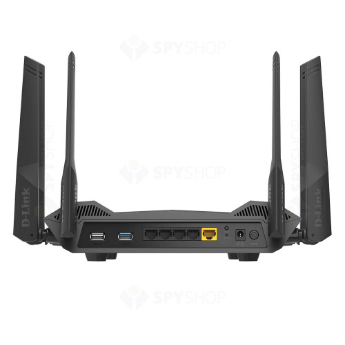 Router wireless Gigabit Dual Band D-Link EXO AX5400 DIR-X5460, 5 porturi, 2.4/5 GHz, MU-MIMO, 5200 Mbps