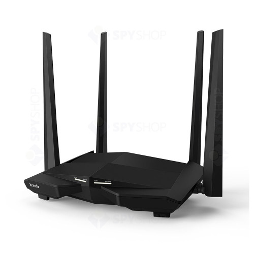 Router wireless Gigabit Dual Band Tenda AC10, 1 port WAN, 3 porturi LAN, 2.4/5.0 GHz, 5 dBi, 1200 Mbps