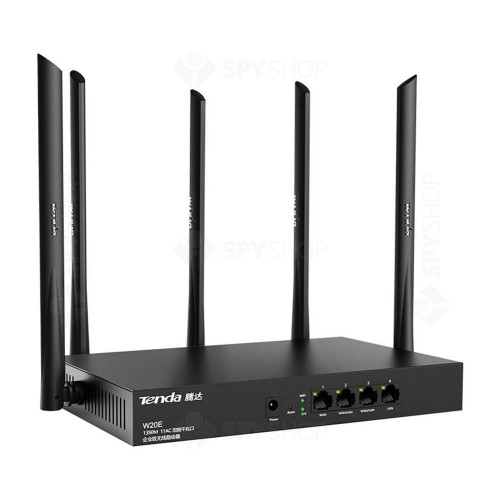 Router wireless Gigabit Dual Band Tenda W20E, 4 porturi, 2.4/5.0 GHz, 1317 Mbps