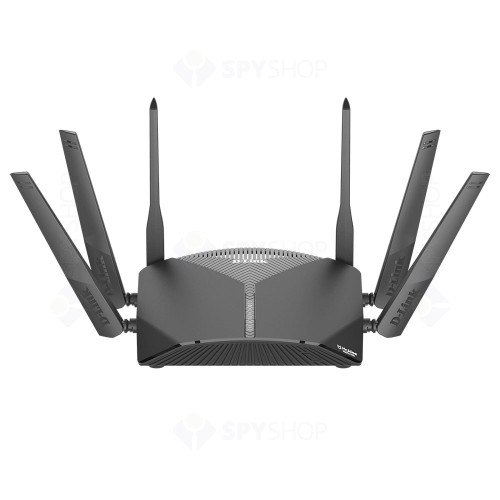 Router wireless Gigabit Smart Mesh EXO AC3000 D-Link DIR-3060, Tri Band, 2.4/5.0 GHz, MU-MIMO, 3000 Mbps