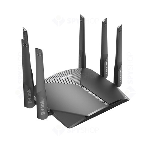 Router wireless Gigabit Smart Mesh EXO AC3000 D-Link DIR-3060, Tri Band, 2.4/5.0 GHz, MU-MIMO, 3000 Mbps