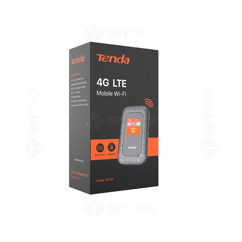 Router wireless portabil LTE Tenda 4G185, 2.4 Ghz, 150 Mbps, 3G/4G, ecran LCD, 2100 mAh, autonomie 10 ore