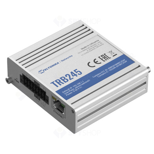 Gateway/controller industrial IP Teltonika TRB245, GSM, LTE, micro USB, Ethernet, 10/100 Mbps, SMS/apel, IoT