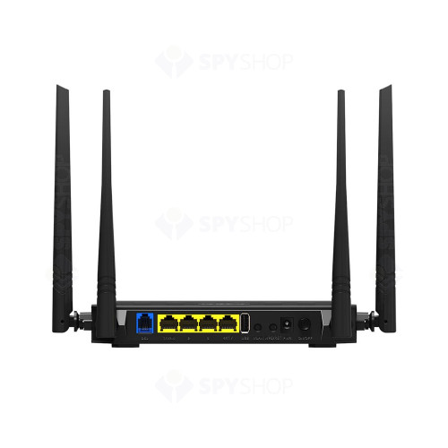 Router wireless Tenda D305, 1 port WAN, 3 porturi LAN, 2.4 GHz, 5 dBi, 300 Mbps