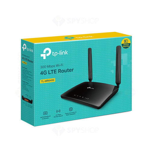 Router wireless TP-Link TL-MR6400, 4G/LTE, 4 porturi, 300 Mbps