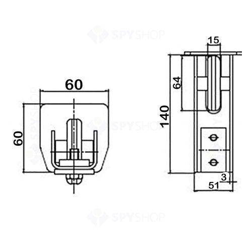 Rulment de capat zincat pentru porti autoportante Stift 25-292/XS