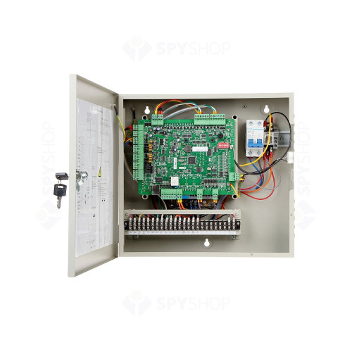 Kit control acces biometric Hikvision KIT-CA-4UBAC, amprenta, cartela, 13.56 MHz, patru usi bidirectionale