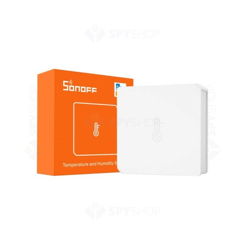 Senzor de temperatura si umiditate wireless smart ZigBee Sonoff SNZB-02, autonomie 1 an