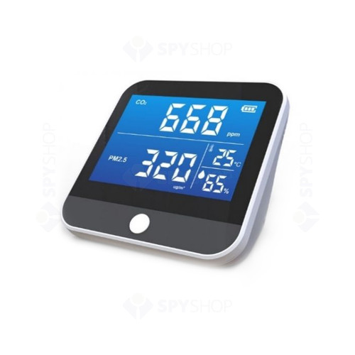 Senzor pentru detectarea calitatii aerului ZKTeco AQD-H35, CO2, PM2.5, temperatura, umiditate, plug and play