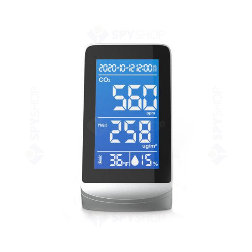 Senzor pentru detectarea calitatii aerului ZKTeco AQD-V43B, CO2, PM2.5/1.0/10, temperatura, umiditate, plug and play