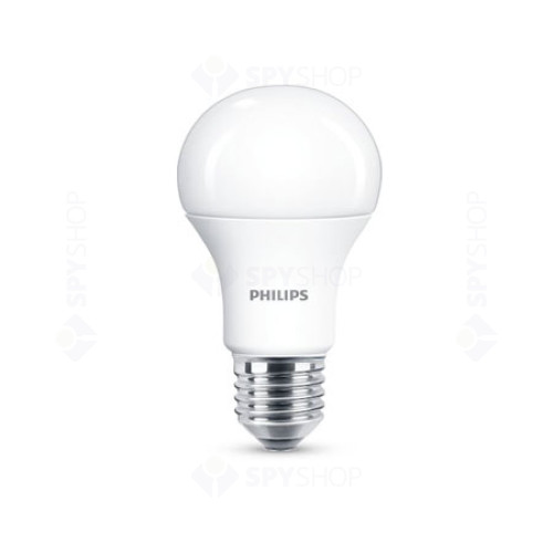 Set 2 becuri LED Philips A60, EyeComfort, E27, 11W, 1055 lm, 2700K