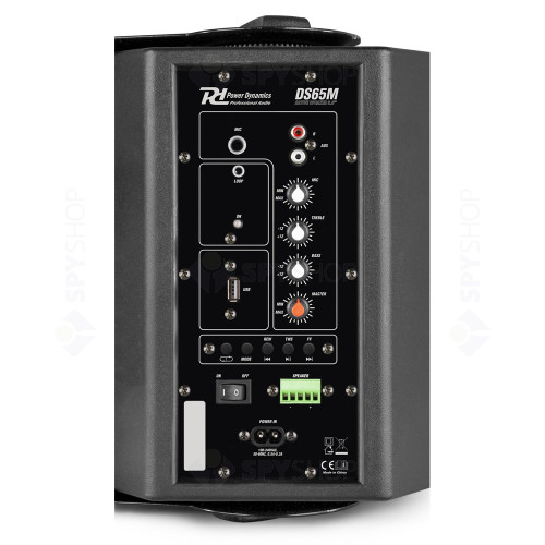 Set boxe active Power Dynamics DS65MB 100.063, 6.5 inch, 60W RMS, USB/Bluetooth, 8 ohm, 60-16.000 Hz