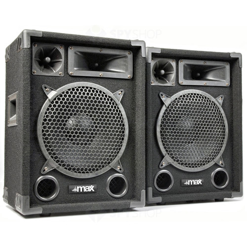 Set boxe pasive pentru sonorizari MAX10PAIR 170.655, 10 inch, 150W RMS, 3 cai, 8 ohm, 40-18.000 Hz