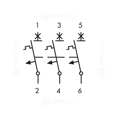 Siguranta modulara automata Schrack AM617363, C63A, 6kA, 3 poli