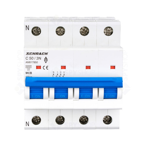 Siguranta modulara automata Schrack AM617850, C50A, 6kA, 3P+N