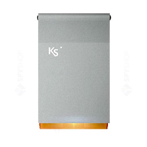 Sirena de exterior piezoelectrica cu flash Ksenia IMAGO BUS SILVER ORANGE, KS-BUS, 100 dBA, IP43