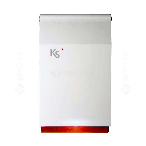 Sirena de exterior piezoelectrica cu flash Ksenia IMAGO RED KSI6300000.318, universala, 100 dBA, IP43