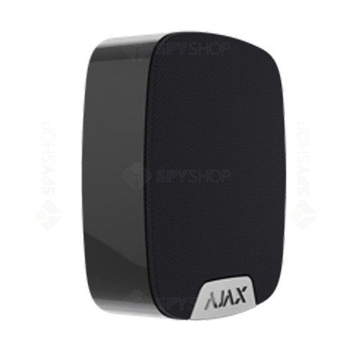 Sirena wireless de interior AJAX HomeSiren BL, 105 dB, RF 2000 m, 5 ani autonomie