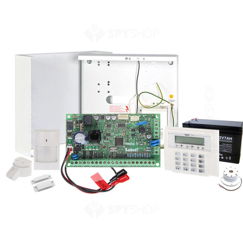 Sistem alarma antiefractie Satel KIT BASIC VERSA 5, 2 partitii, 5-30 zone, 4-12 iesiri PGM, 30 utilizatori