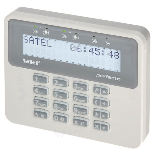 Sistem alarma antiefractie wireless Satel PERFECTA 16 WRL, 2 partitii, 8-16 zone, 4-12 iesiri, 15 utilizatori