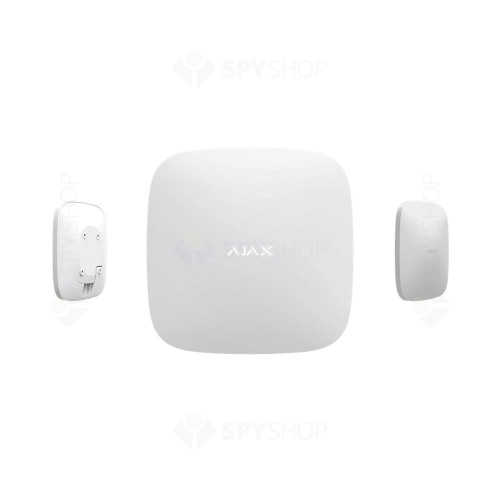 Sistem de alarma wireless Ajax Starter kit WH, 868/915 MHz, 2000 m, pet immunity
