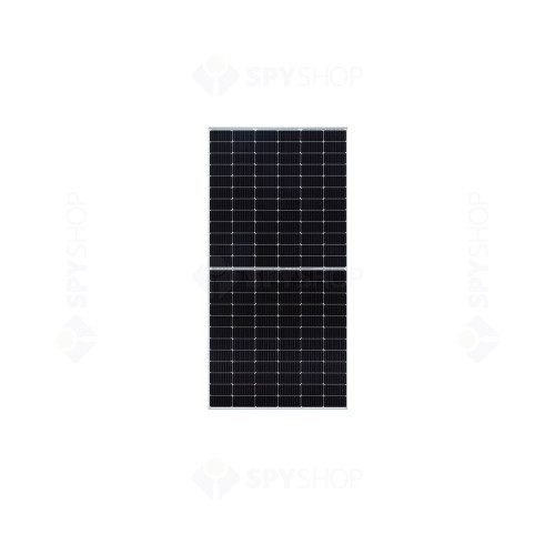 Sistem fotovoltaic complet 5 kW, invertor Trifazat On Grid si 12 panouri Canadian Solar, 120 celule, 455 W, pe structura de metal
