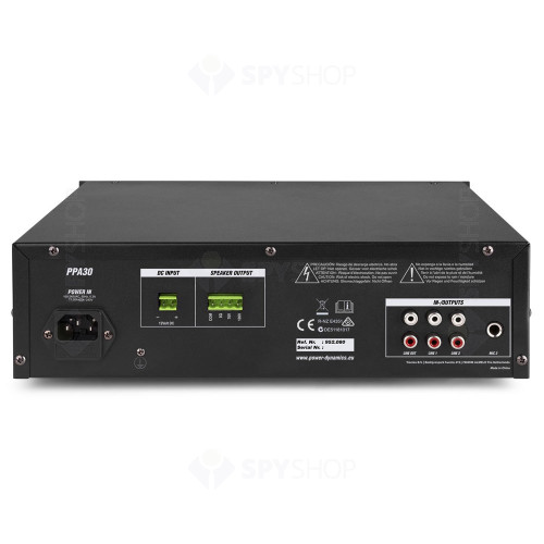 Sistem sonorizare pentru Cafenea Power Dynamics KIT-PPA30-MB240TW cu amplificator, difuzoare interior/exterior