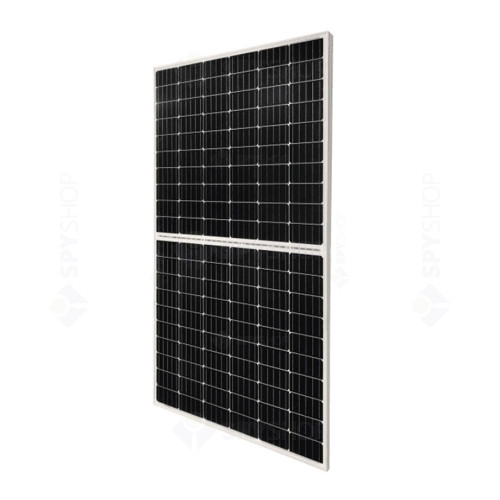 Sistem fotovoltaic 5 kW, invertor Monofazat Hibrid si 12 panouri Canadian Solar, 120 celule, 455 W, montare pe acoperis din tigla