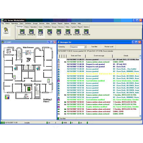 Software management control acces corporate edition Kantech ENTRA-COR, 10240 controllere