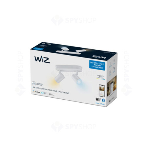 Spot inteligent WiZ Imageo, Wi-Fi, Bluetooth, Dimabil, 2x4.9W, 690 lm, 2700-6500K