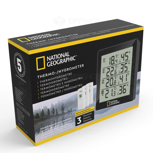 Statie meteo National Geographic 9070200, termometru, higrometru, alarma
