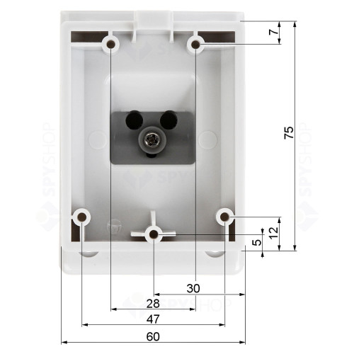 Suport detector de miscare Pyronix XD-WALLBRACKET, perete, ajustare 90 grade, protectie cablu, tamper