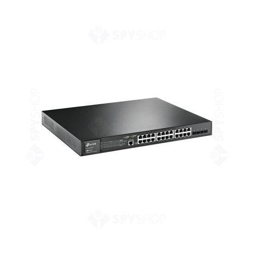 Switch 28 porturi Gigabit JetStream TP-Link TL-SG3428MP, 56 Gbps, 4x SFP, 384 W, L2/L2+, PoE+, cu management
