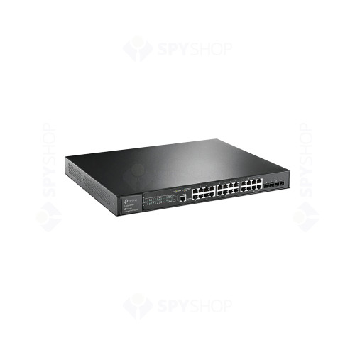 Switch 28 porturi Gigabit JetStream TP-Link TL-SG3428XMP, 128 Gbps, 4x SFP+, 384 W, L2/L2+, PoE+, cu management