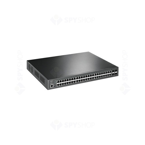 Switch 48 porturi Gigabit TP-Link TL-SG3452P, 104 Gbps, 384W, 4x SFP, PoE+, cu management