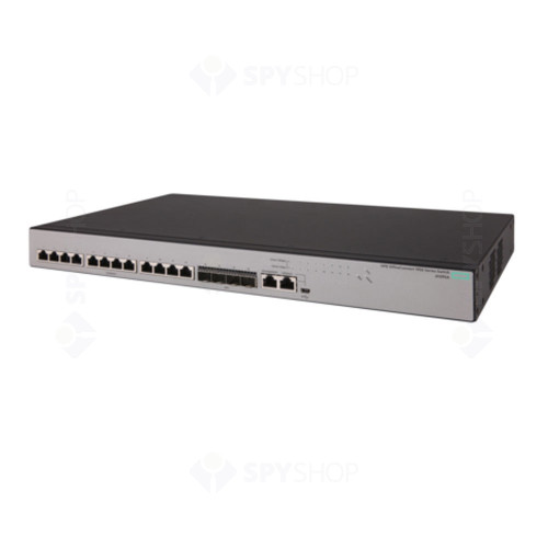 Switch cu 12 porturi Aruba JH295A, 320 Gbps, 16.000 MAC, 4 porturi SFP+, 1U, cu management
