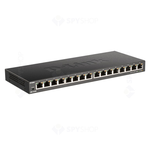 Switch cu 16 porturi D-Link DGS-1016S, 32 Gbps, 8.000 MAC, fara management