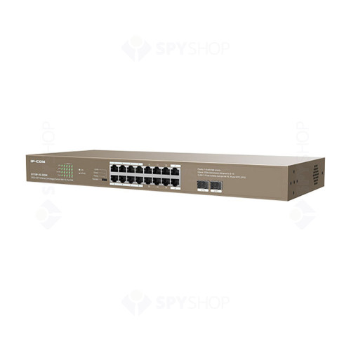 Switch cu 16 porturi IP-COM G1118P-16-250W, 8000 MAC, 26.8 Mpps, fara management
