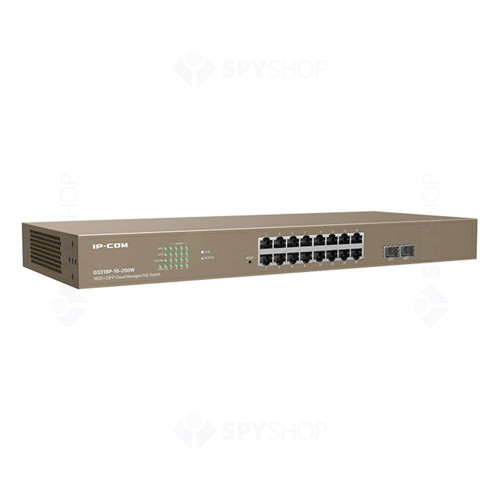 Switch cu 16 porturi IP-COM G3318P-16-250W, 36 Gpps, 26.8 Mpps, 8000 MAC, cu management