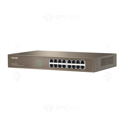 Switch cu 16 porturi Tenda TEG1016D, 32 Gbps, 23.8 Mpps, 8000 MAC, fara management