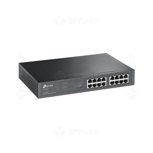 Switch cu 16 porturi TP-Link TL-SG1016PE, 8 PoE+, 8000 MAC, 32 Gbps