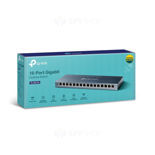Switch cu 16 porturi TP-Link TL-SG116, 8000 MAC, 32 Gbps