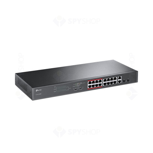 Switch cu 16 porturi TP-Link TL-SL1218MP, 8000 MAC, 7.2 Gbps, PoE