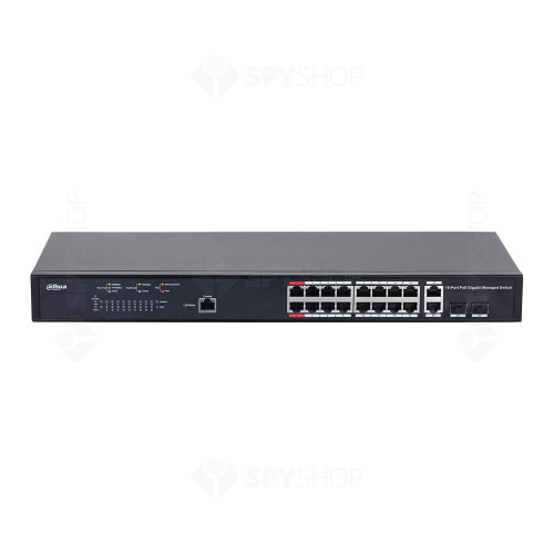 Switch cu 18 porturi Dahua PFS4218-16GT-130