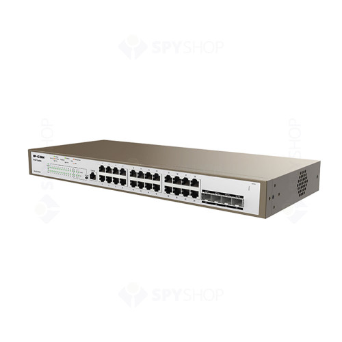 Switch cu 24 de porturi IP-COM PRO-S24-410W, 56 Gbps, 41.7 Mpps, cu management 