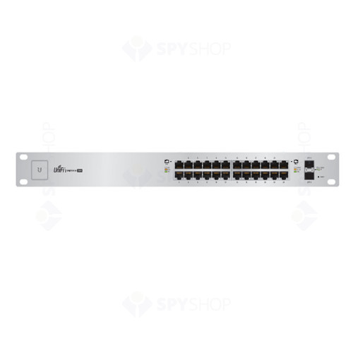 Switch cu 24 de porturi Ubiquiti UniFi US-24-250W, 52 Gbps, 2 porturi SFP, 10/100/1000 Mbps, cu management