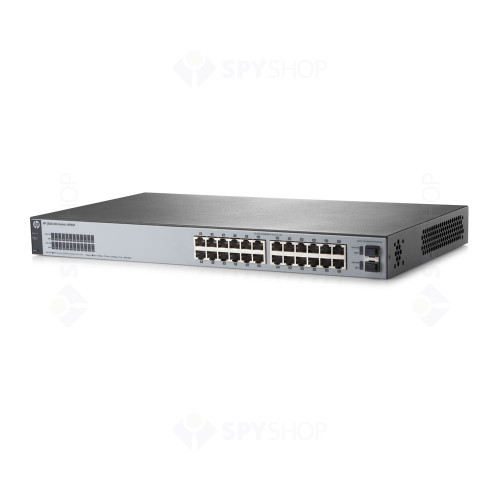 Switch cu 24 porturi Aruba J9980A, 52 Gbps, 38.6 Mpps, 8.000 MAC, 2 porturi SFP, 1U, cu management